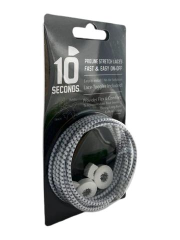 10 Seconds Reflexall Proline MultiSport Stretch Lace | White Reflective - Trim to Fit