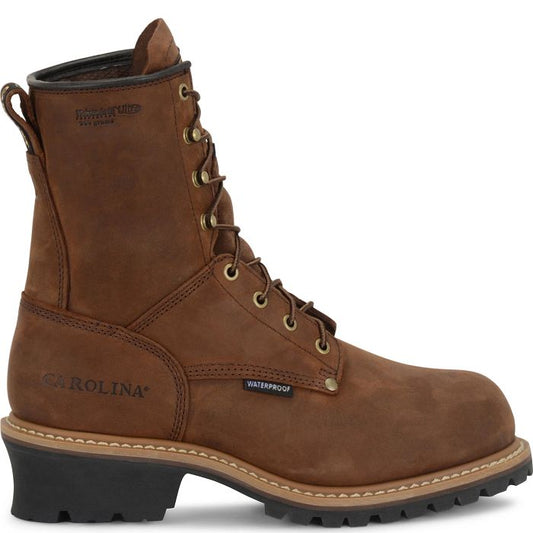 Carolina Elm Men's 8" Insulated Waterproof Logger Boot (Soft Toe) - CA4821