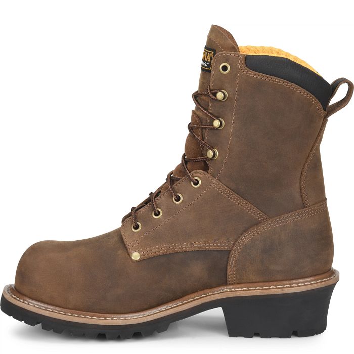 Carolina Poplar Men's 8" Waterproof Logger Boot (Composite Toe) - CA9852