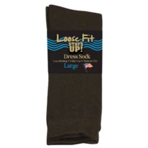 loose fitting dress socks Loose Fit Stays Up Mid-Calf Dress Socks Tan / Large