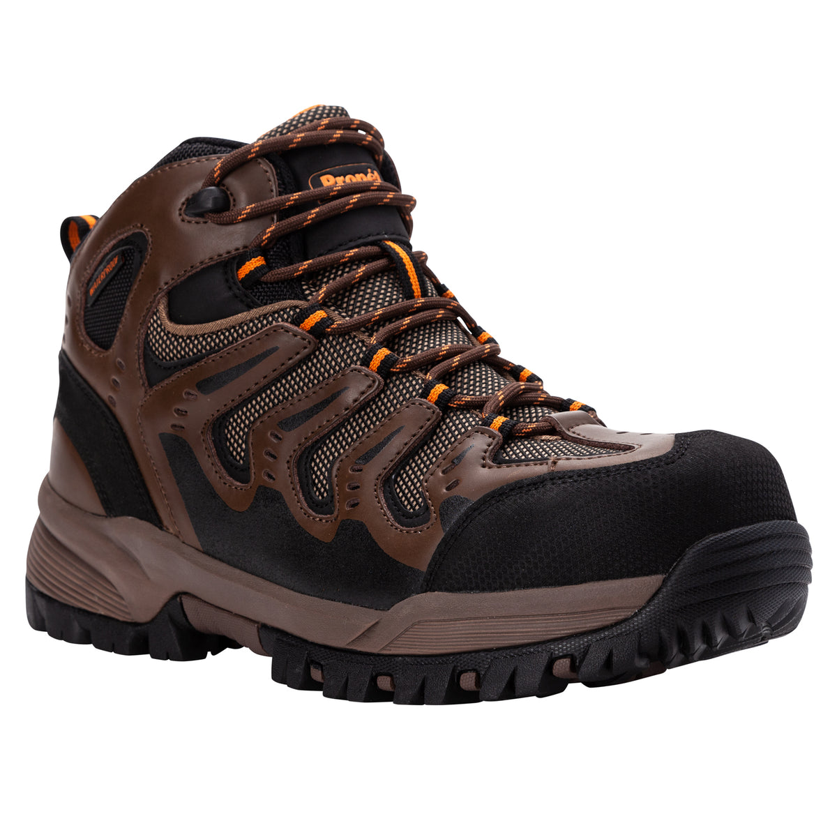 Propet Sentry Men's Composite Toe Hiking Boot - Brown/Orange in 5E extra wide