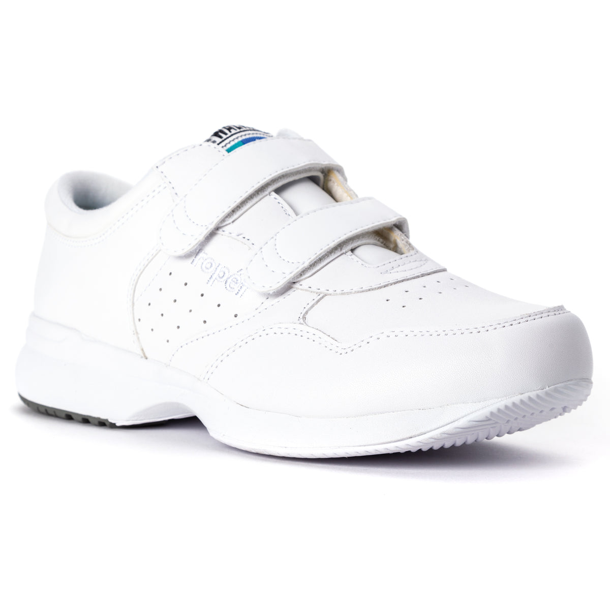 Propet LifeWalker Strap Men's Walking Shoe - White in 5E extra wide