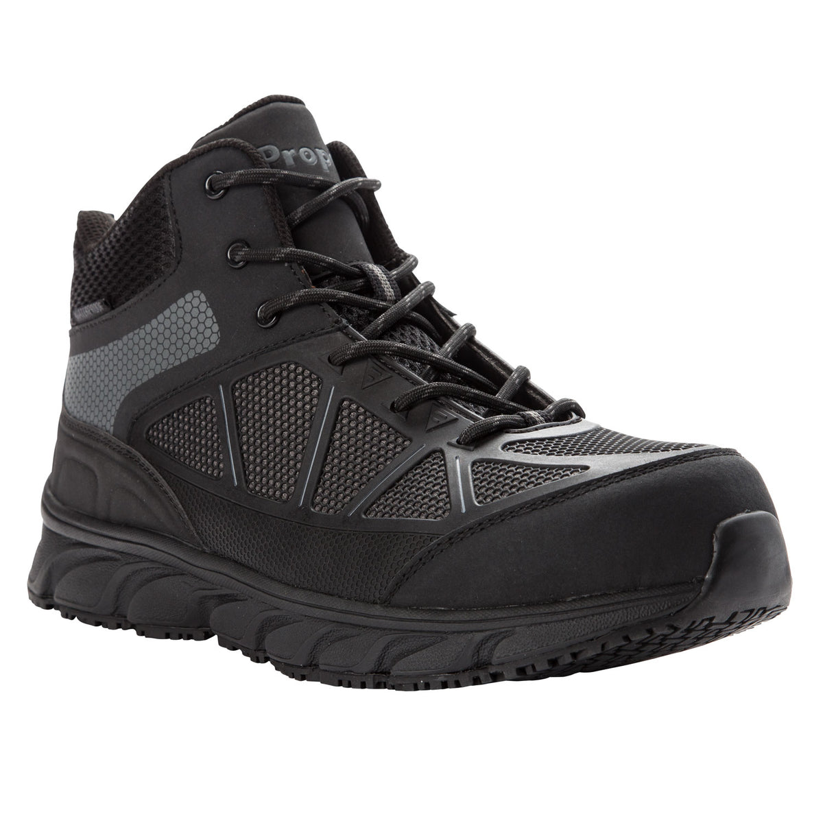 Propet Seeley Hi Men's Composite Toe Work Boot - Dark Grey/Black in 5E extra wide