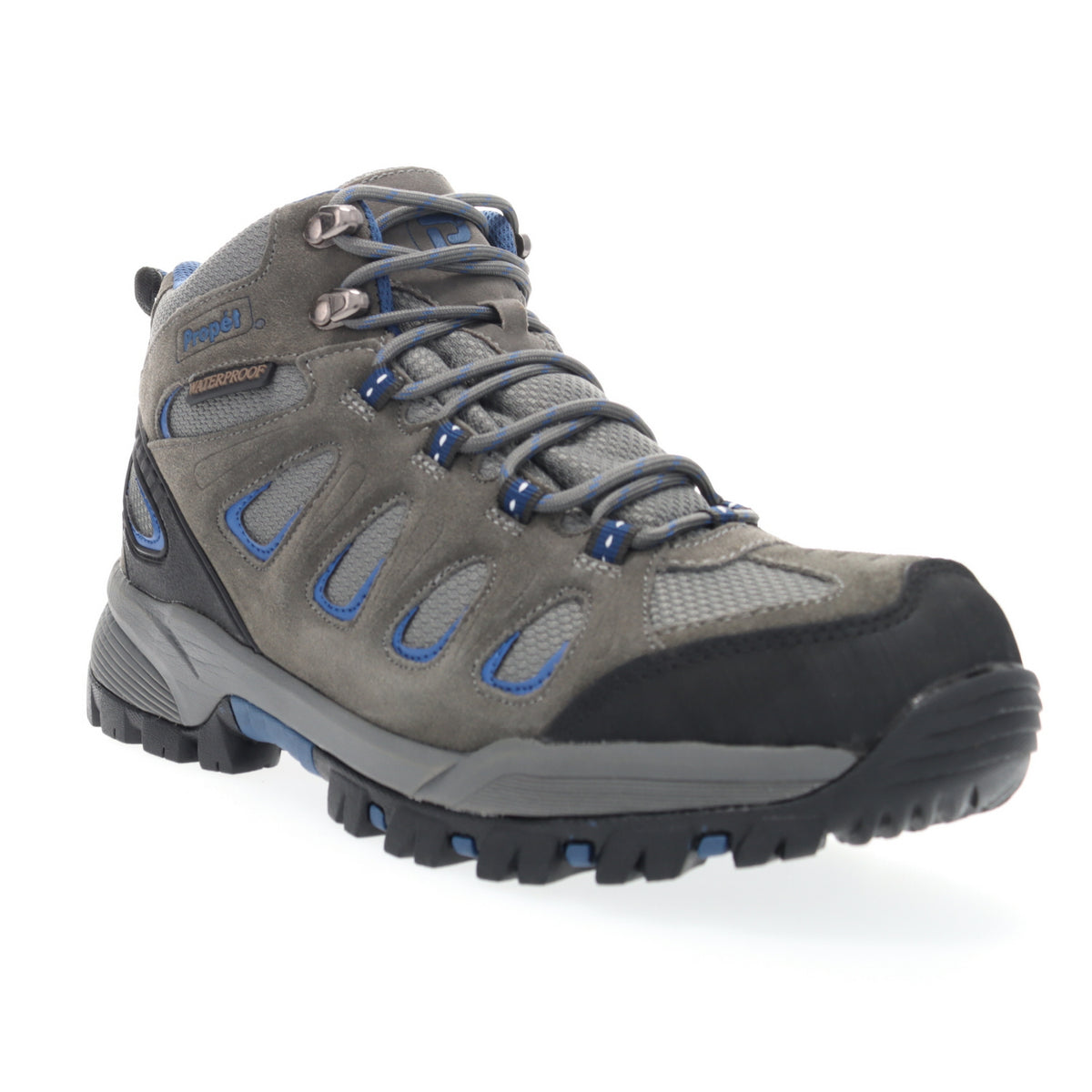 Propet Ridge Walker Men's Waterproof Hiking Boot - Grey/Blue in 5E extra wide