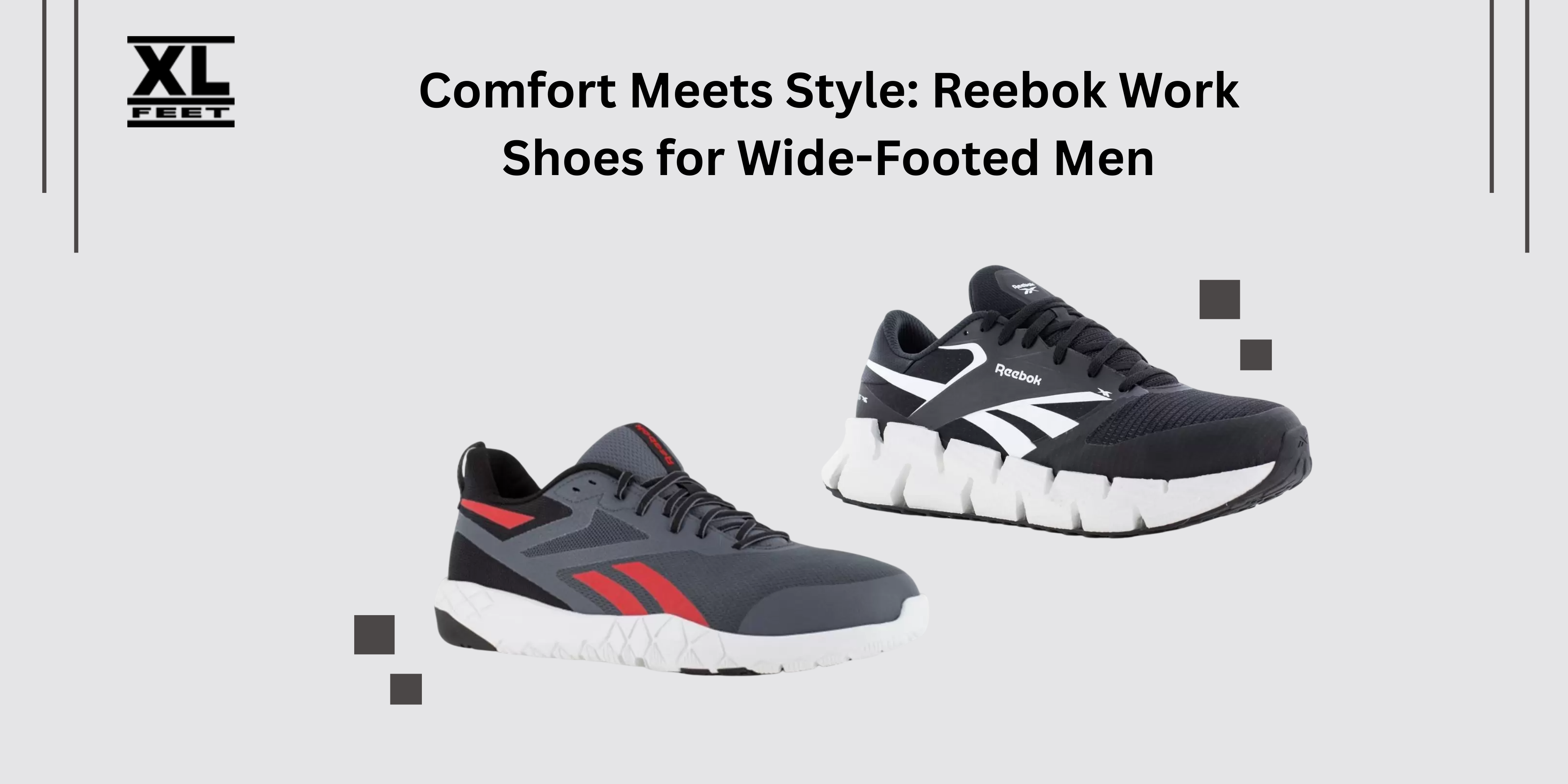 Know All About Reebok Work Sneakers for Wide Feet | XLfeet