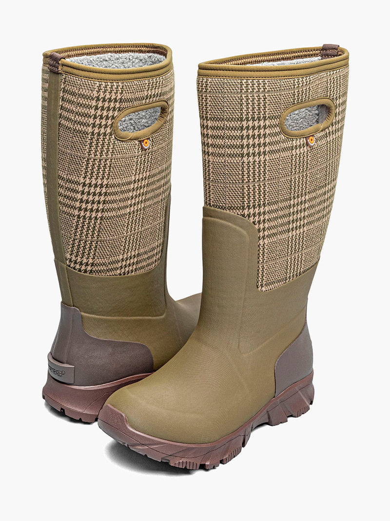 Bogs Whiteout II Plaid Women's Winter Boots - Olive Multi