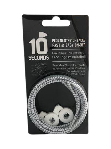 10 Seconds Reflexall Proline MultiSport Stretch Lace | White Reflective - Trim to Fit