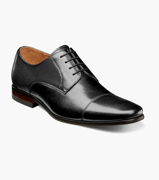 Florsheim Postino Cap Toe Oxford - Black Dress Shoe