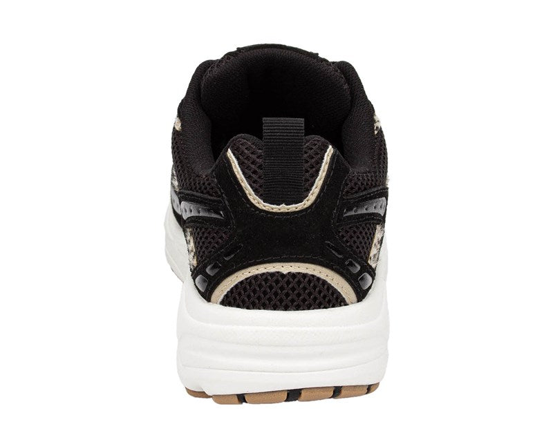 Drew Fiona Black Leopard Combo women's extra wide shoe