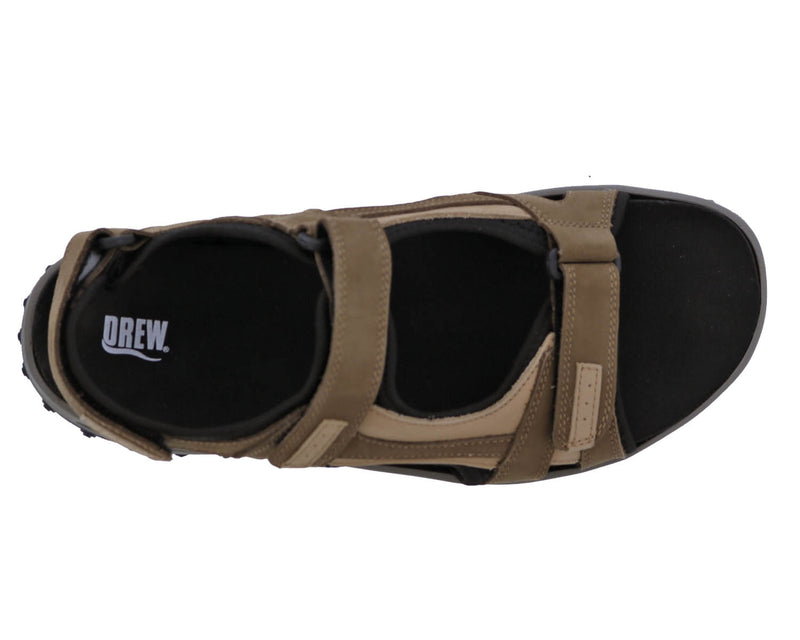 Drew Shoe Warren Tan Nubuck Orthopedic Sandals