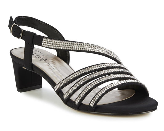 Ros Hommerson Lettie II Women's Wide Wide Rhinestone Heeled Sandal