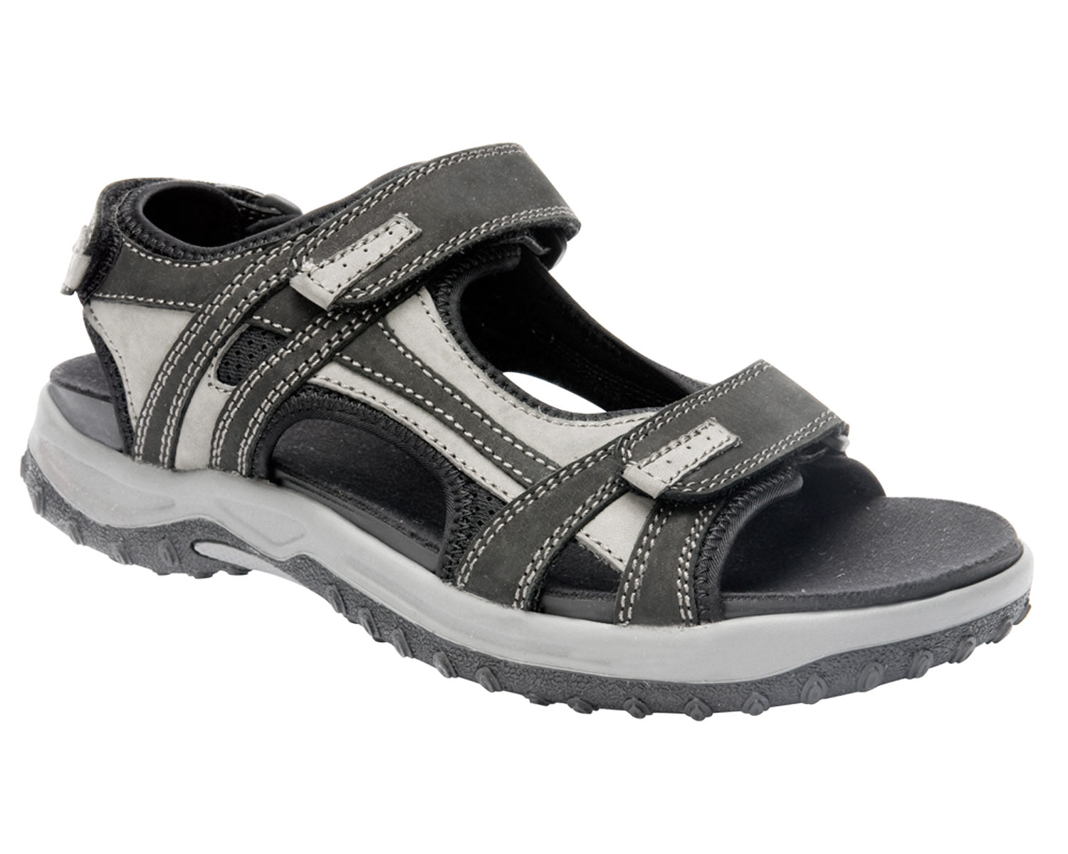 Drew Shoe Warren - Black / Grey Nubuck