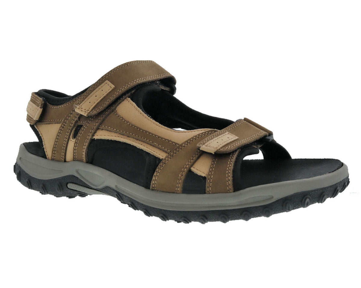 Drew Shoe Warren Tan Nubuck Orthopedic Sandals