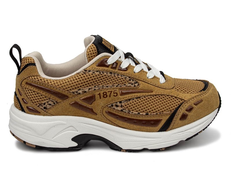 Drew Fiona Tan Leopard Combo women's extra wide shoe