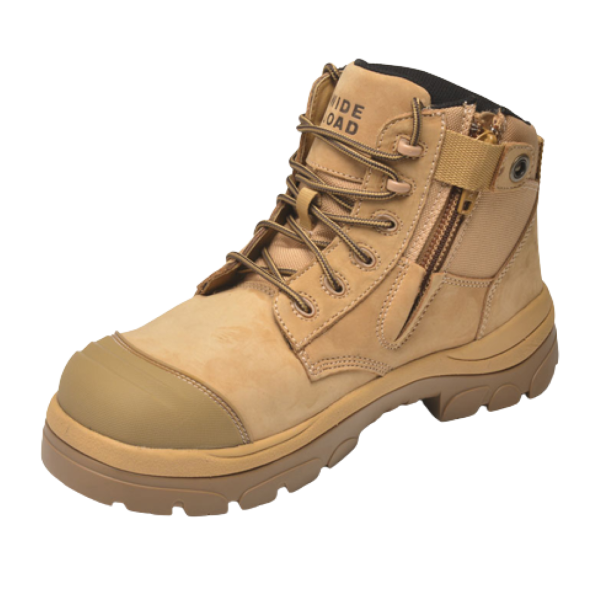 Wide Load 690WZC Composite Safety Toe Zip 6 inch Work Boot - Wheat - 6E Only