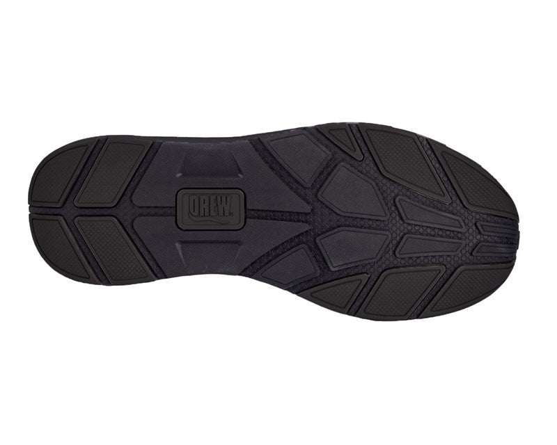 Drew Match Black Leather men's extra wide slip-on shoe