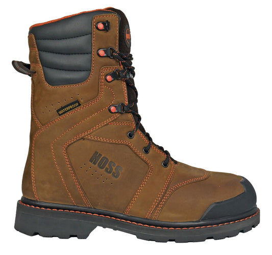 Hoss Clash 9" Brown Composite Safety Toe Waterproof - 1,000g Insulated Boot
