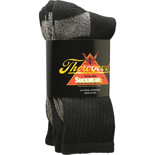 3-Pack Mini Crew - Black / Black / Black W/Postal Stripes