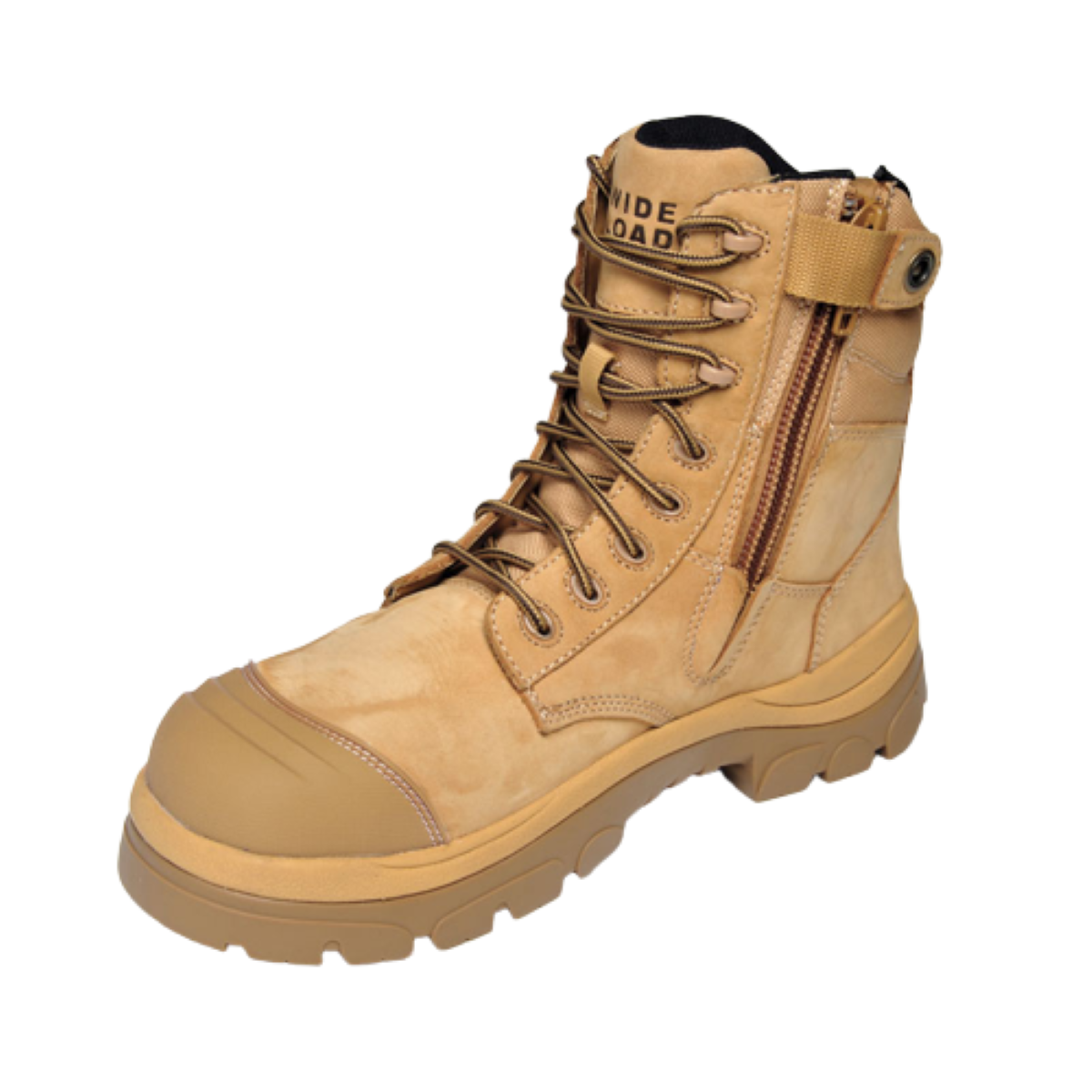 Wide Load 890WZC Composite Safety Toe Zip 8 inch Work Boot - Wheat - 6E Only