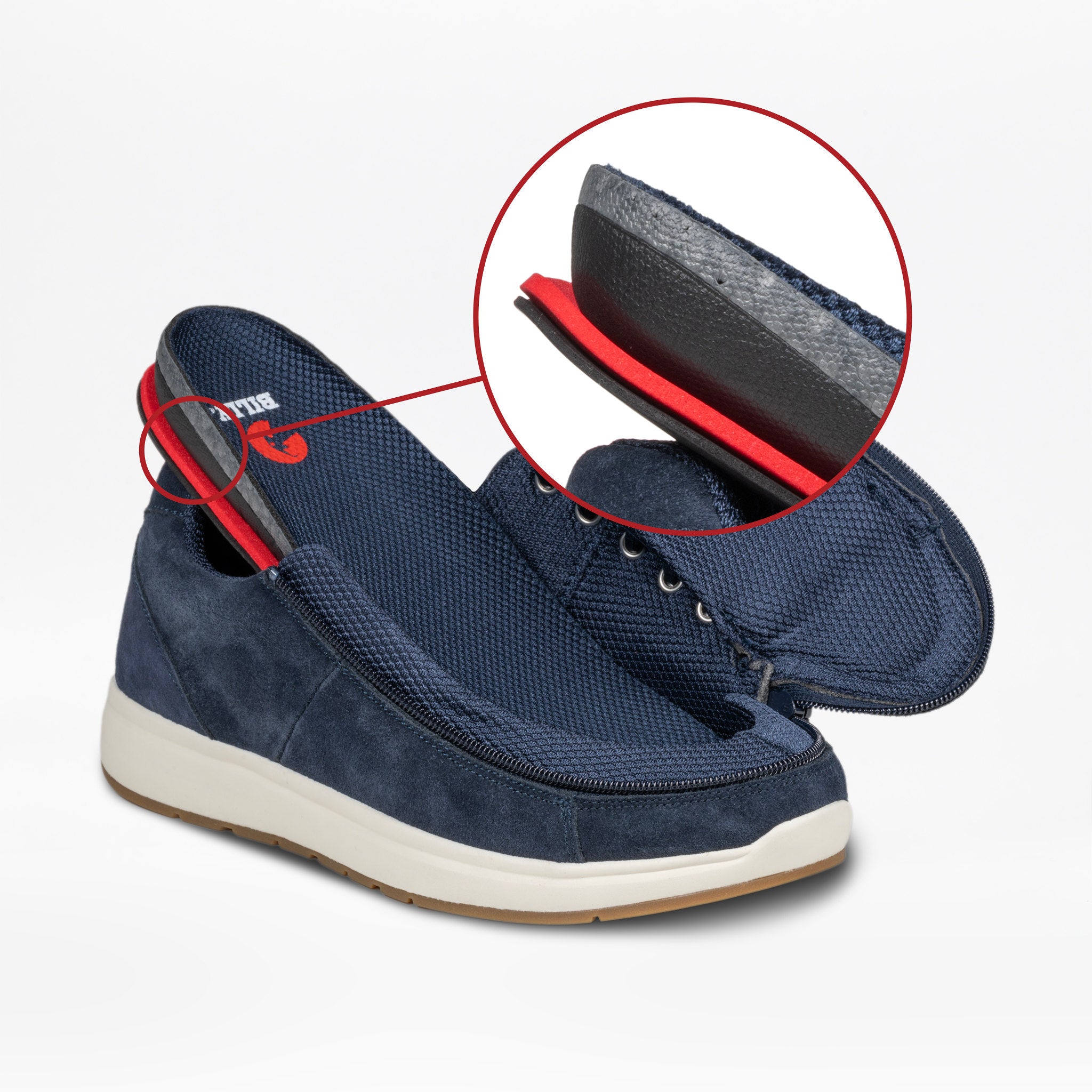 BILLY Comfort Plush Men's Navy Suede