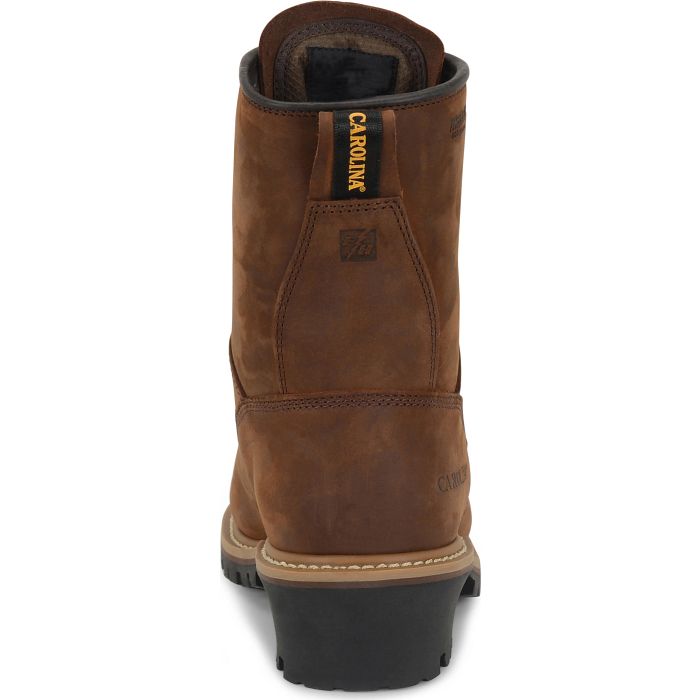 Carolina Elm Men's 8" Insulated Waterproof Logger Boot (Soft Toe) - CA4821