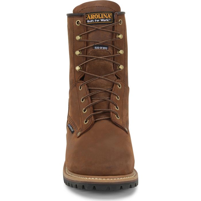 Carolina Elm Men's 8" Insulated Waterproof Logger Boot (Soft Toe) - CA4821