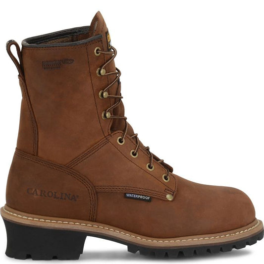 Carolina Elm Men's 8" Insulated Waterproof Logger Boot (Steel Toe) - CA5821