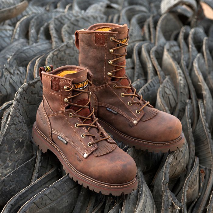 Carolina CA8528 Men's 8-Inch Waterproof Composite Toe Work Boot in Brown