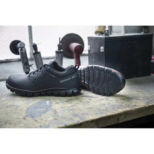 Reebok Sublite Cushion Composite Toe, EH Work Shoe - Black in 4E extra wide