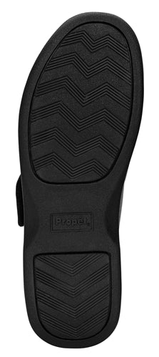 Propet Men’s Preferred Pucker Moc Black Strap Shoe