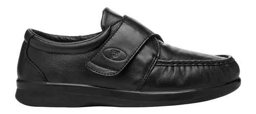 Propet Men’s Preferred Pucker Moc Black Strap Shoe