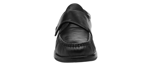 Propet Men’s Preferred Pucker Moc Black Strap Shoe