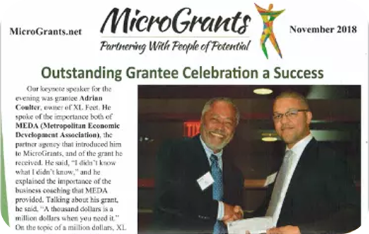 Adrian was Keynote Speaker at a Microgrants event where he donated $2,400 (more than doubling the donation from the previous year) to pay it forward for future grantees like himself. He was formerly a recipient of a $1,000 Microgrant in 2011.