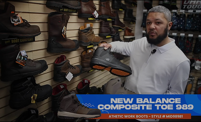 New Balance Composite Toe 989 Athletic Work Boots - Black