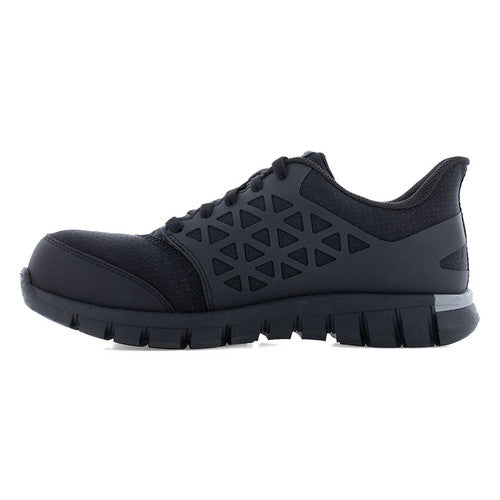 Reebok Sublite MAX Cushion Composite Toe, SD Work Shoe - Black/Gray in 4E extra wide