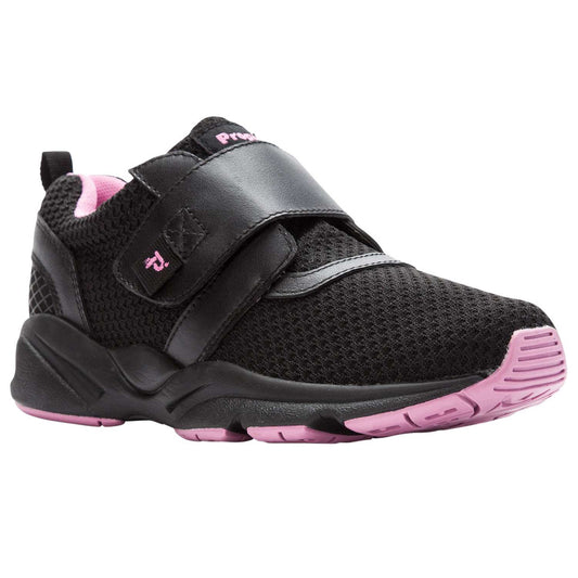 Propet Stability X Strap Women's Walking Shoe - Black/Berry in women's 4E extra wide