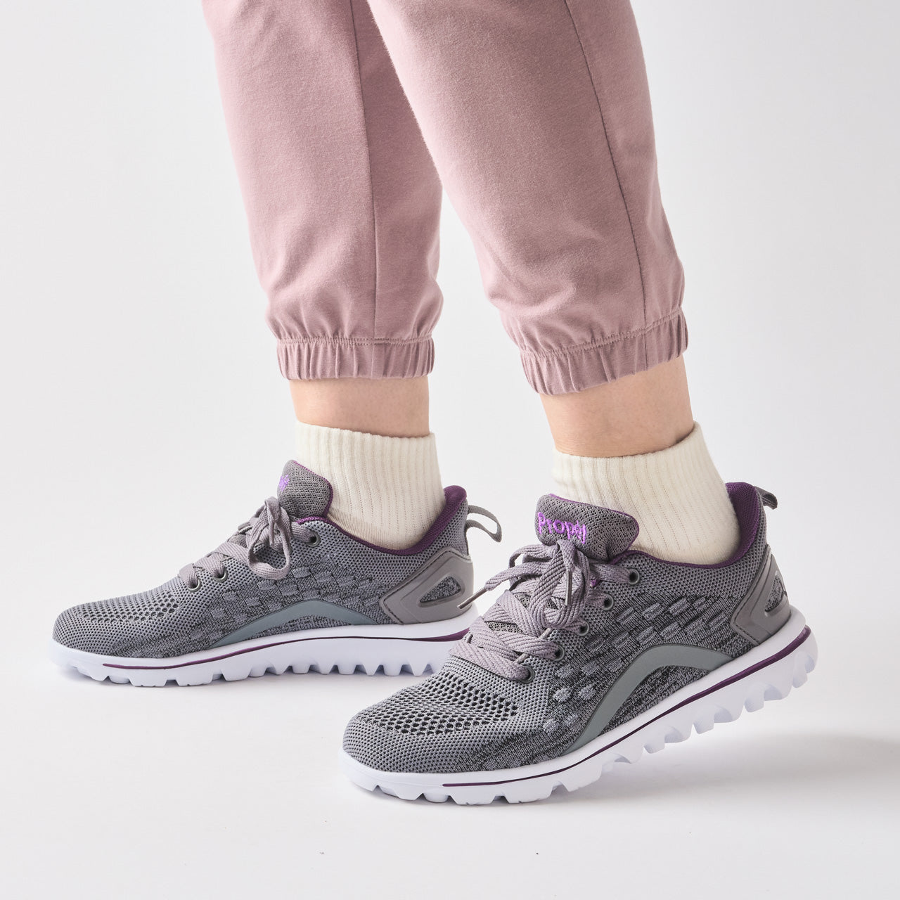Propet TravelActiv Axial Women's Sneaker - Grey/Purple