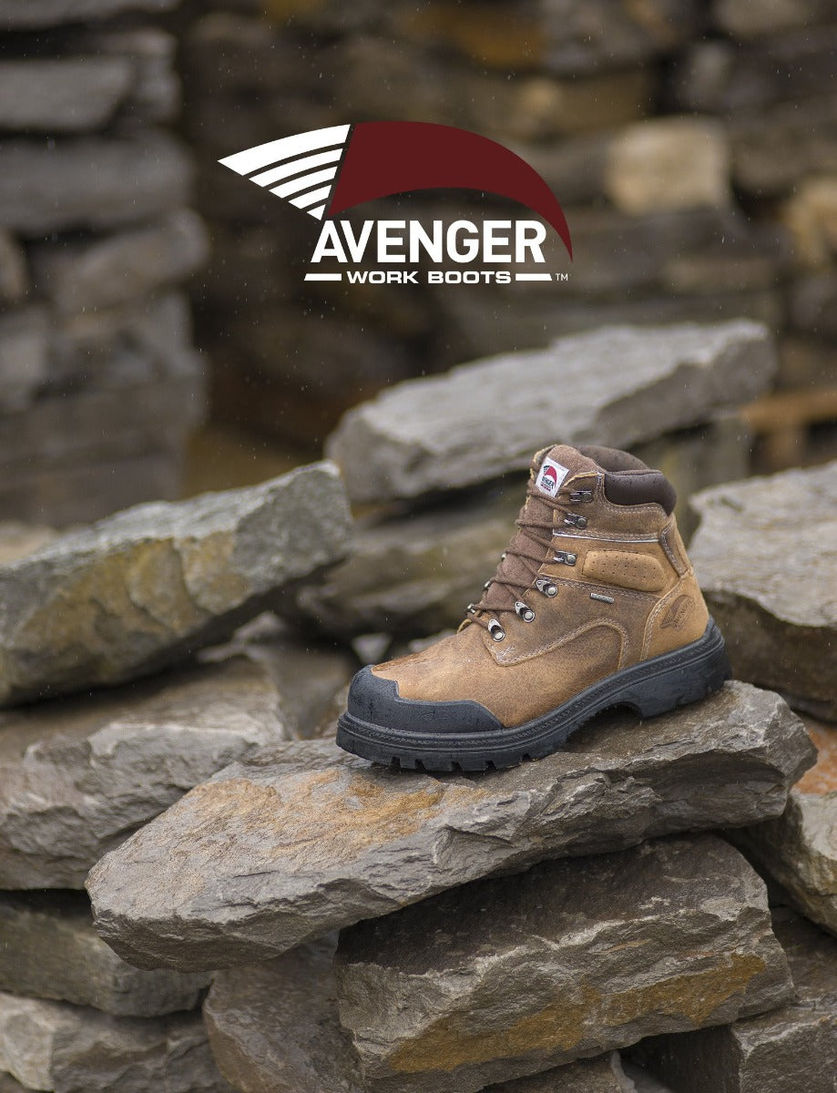 Avenger 7258 Men's 6" Waterproof Steel Toe Work Boot