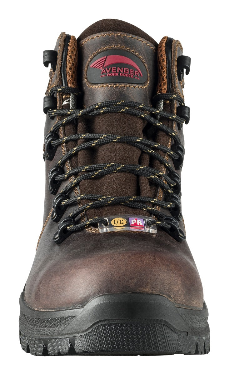 Avenger 7401 Foundation 6" Waterproof Carbon Nanofiber Toe Boot - Brown