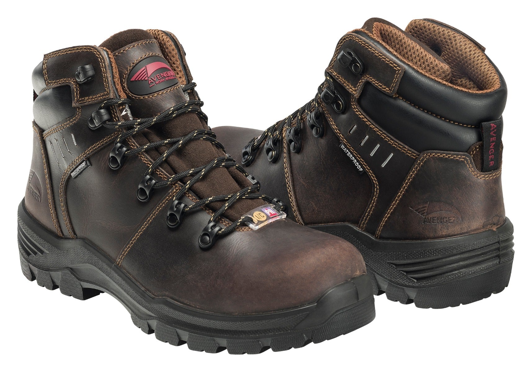 Avenger 7401 Foundation 6" Waterproof Carbon Nanofiber Toe Boot - Brown