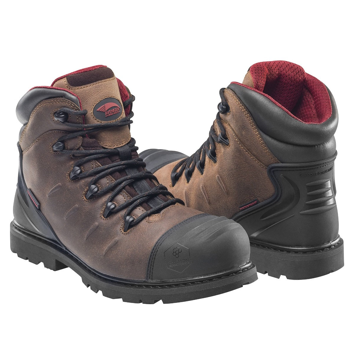 Avenger 7546 Hammer 6" Composite Toe Work Boot - Brown