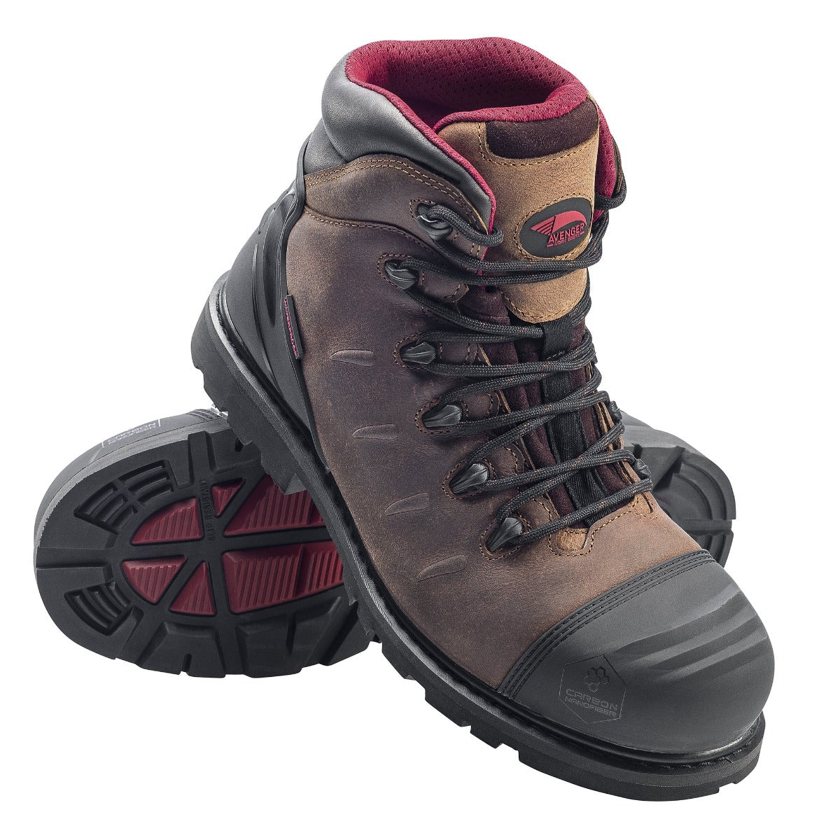 Avenger 7546 Hammer 6" Composite Toe Work Boot - Brown