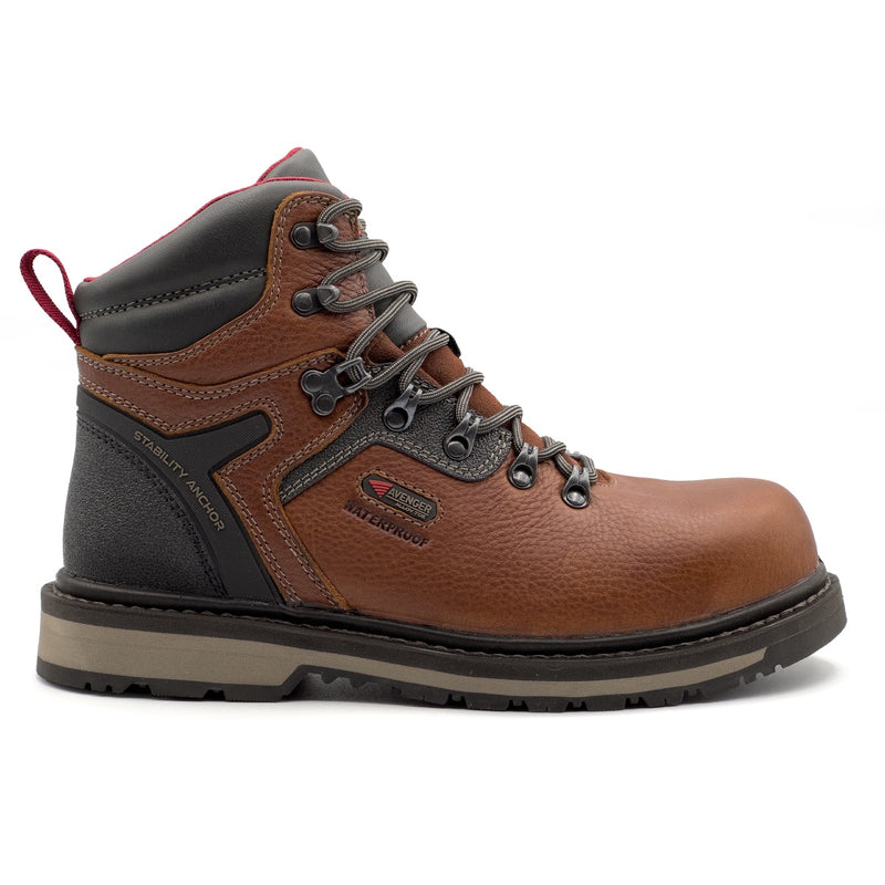 Avenger Men's Blacksmith 6" Alloy Toe - Med Brown