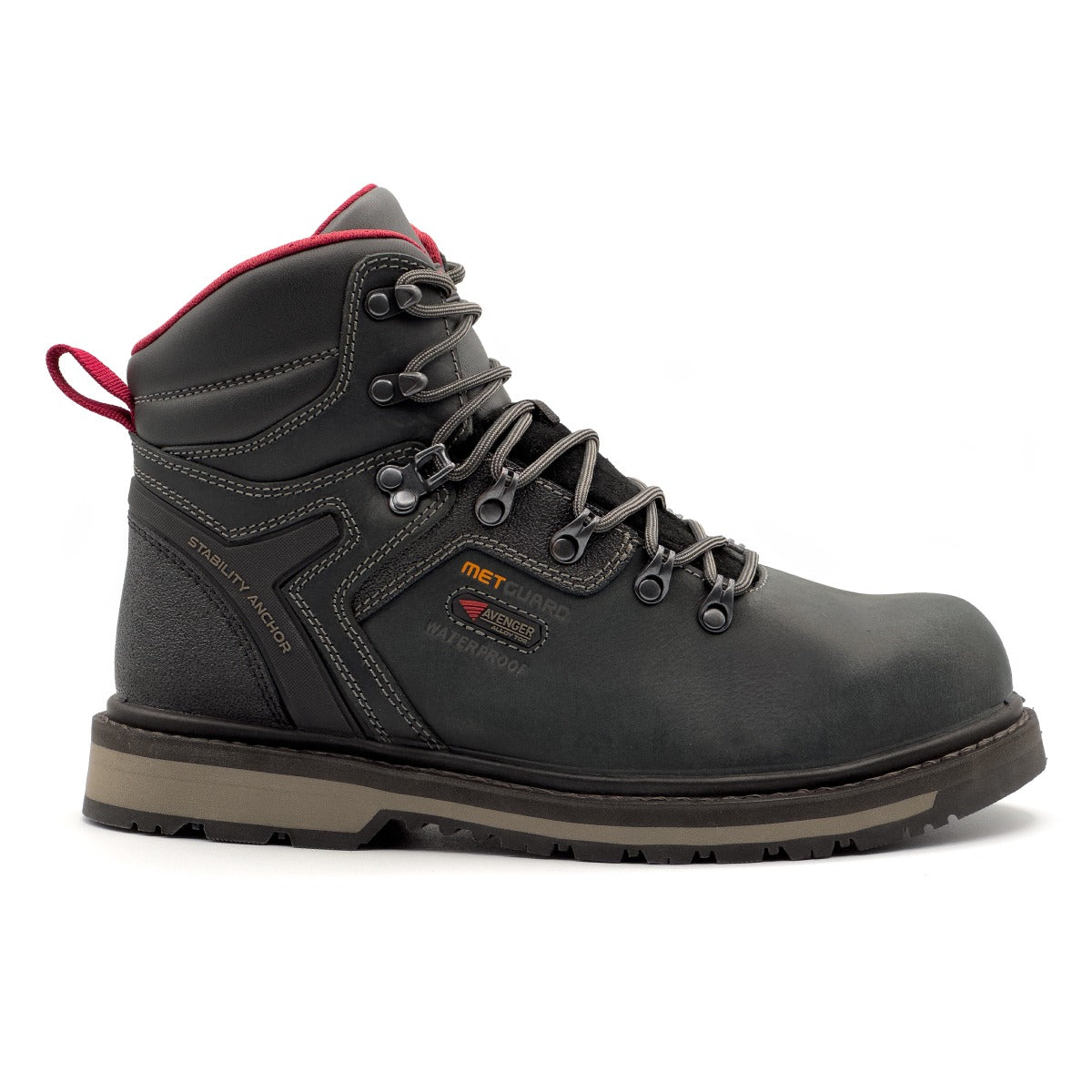 Avenger Men's Blacksmith 6" MET Alloy Toe - Black