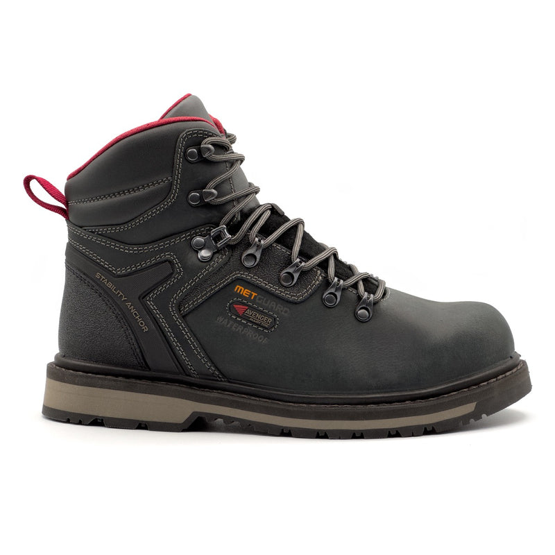 Avenger Men's Blacksmith 6" MET Alloy Toe - Black