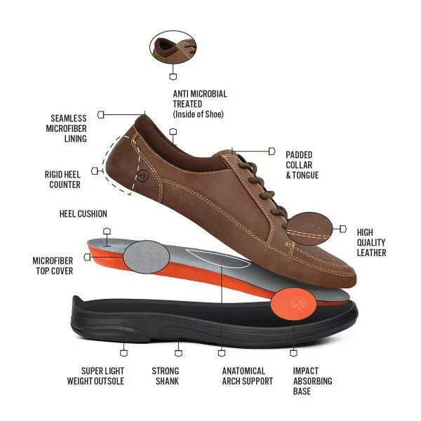 ANODYNE No. 72 Mens Casual Sport - Oil Brown
