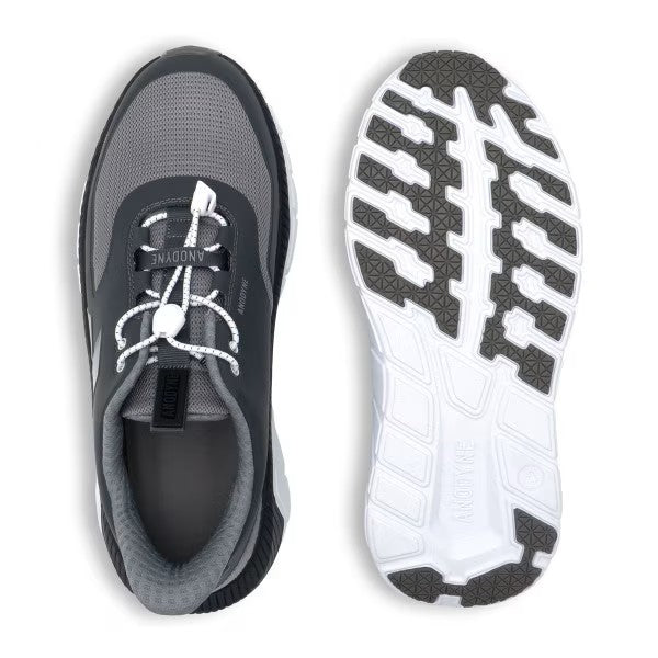 ANODYNE No. 22 Mens Sport Runner w/ Heel Assist - Grey Black