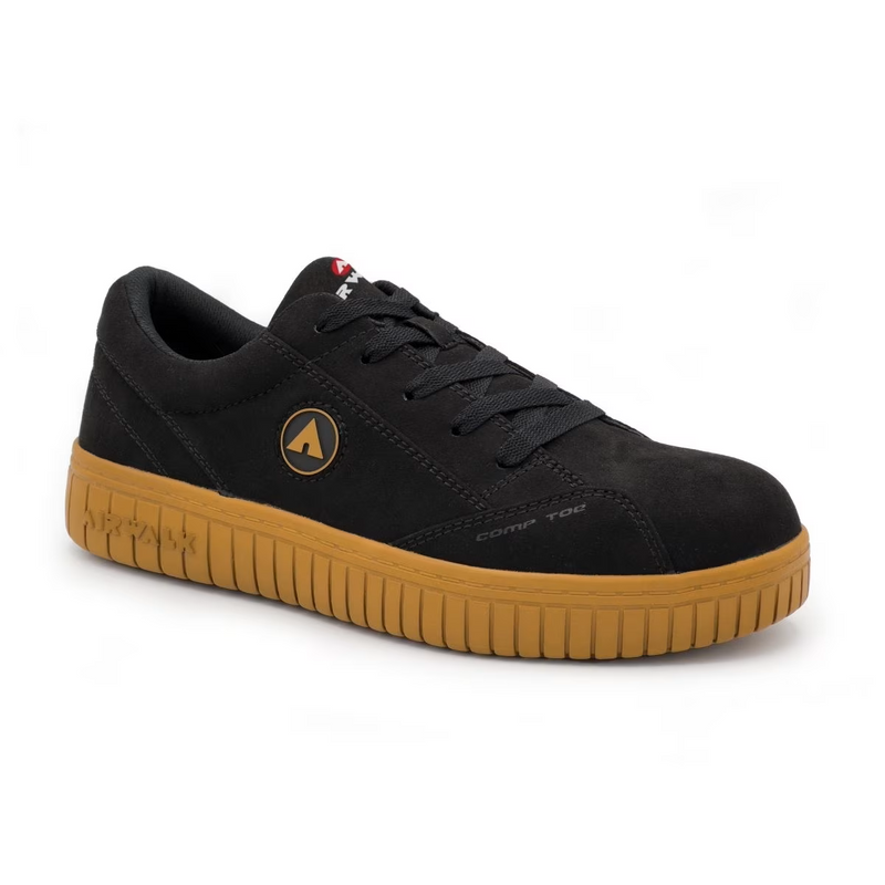 Airwalk Mens Camino Composite Toe Safety Shoe - Black/Gum