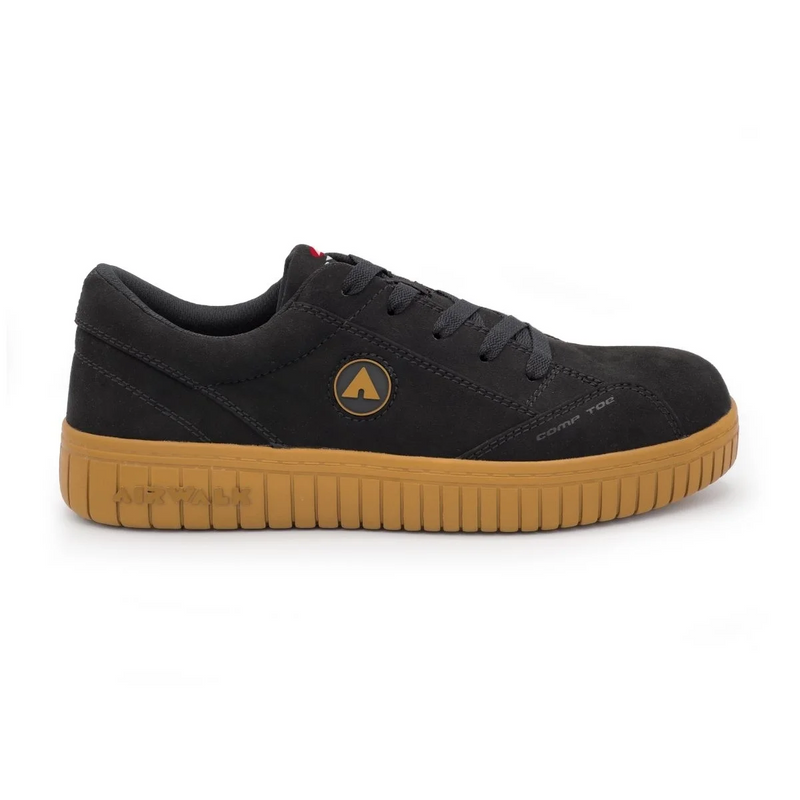 Airwalk Mens Camino Composite Toe Safety Shoe - Black/Gum