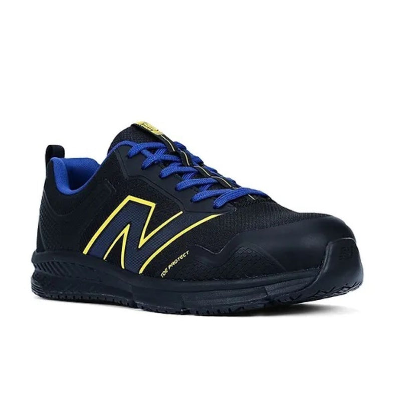 New Balance Mens Evolve Work Shoe - Alloy Toe EH - Black/Blue/Yellow